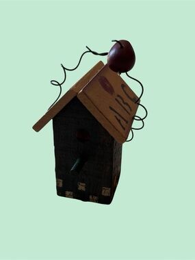 Vintage Birdhouse Desk Decoration Teacher Gift